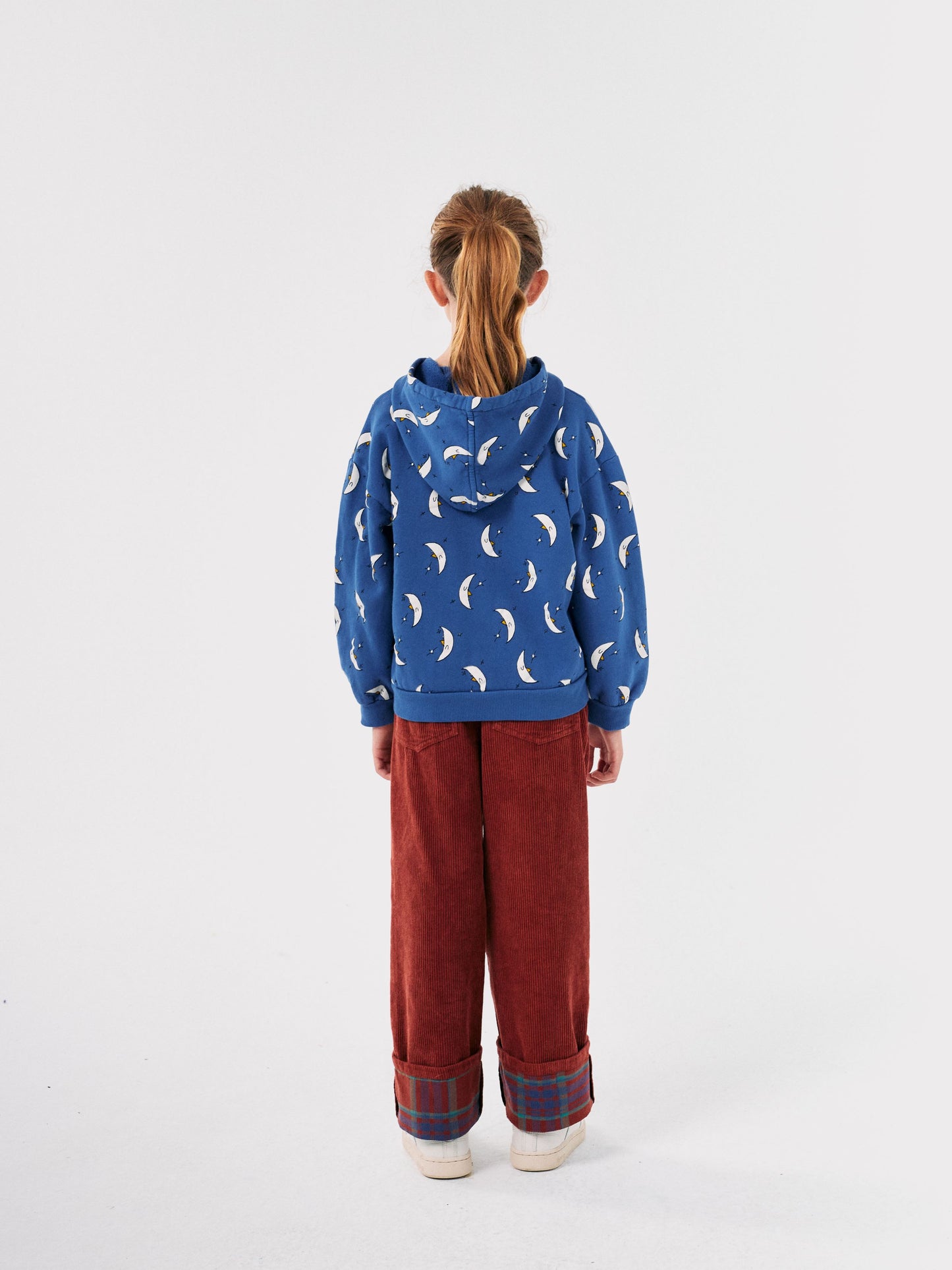 Beneath the Moon All Over Zipped Hoodie, Blue