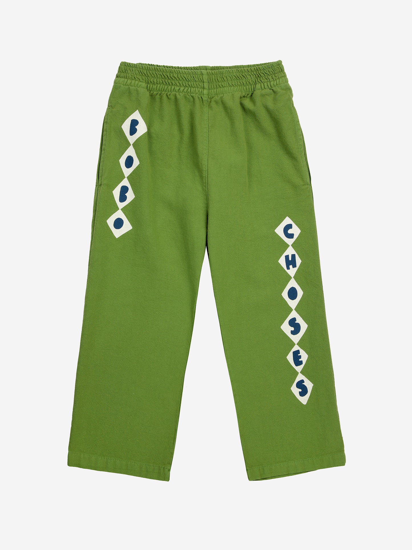 Bobo Choses Diamonds Straight Pants, Olive