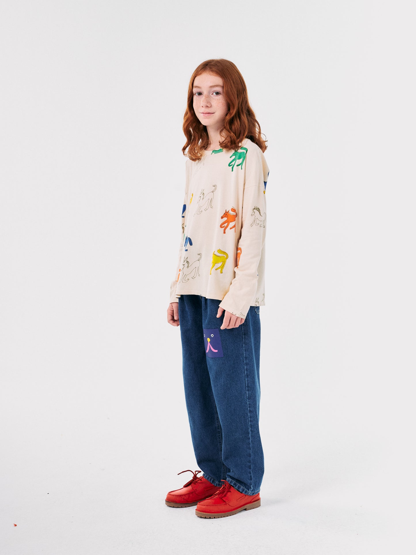 Funny Face denim jogger pants, Blue