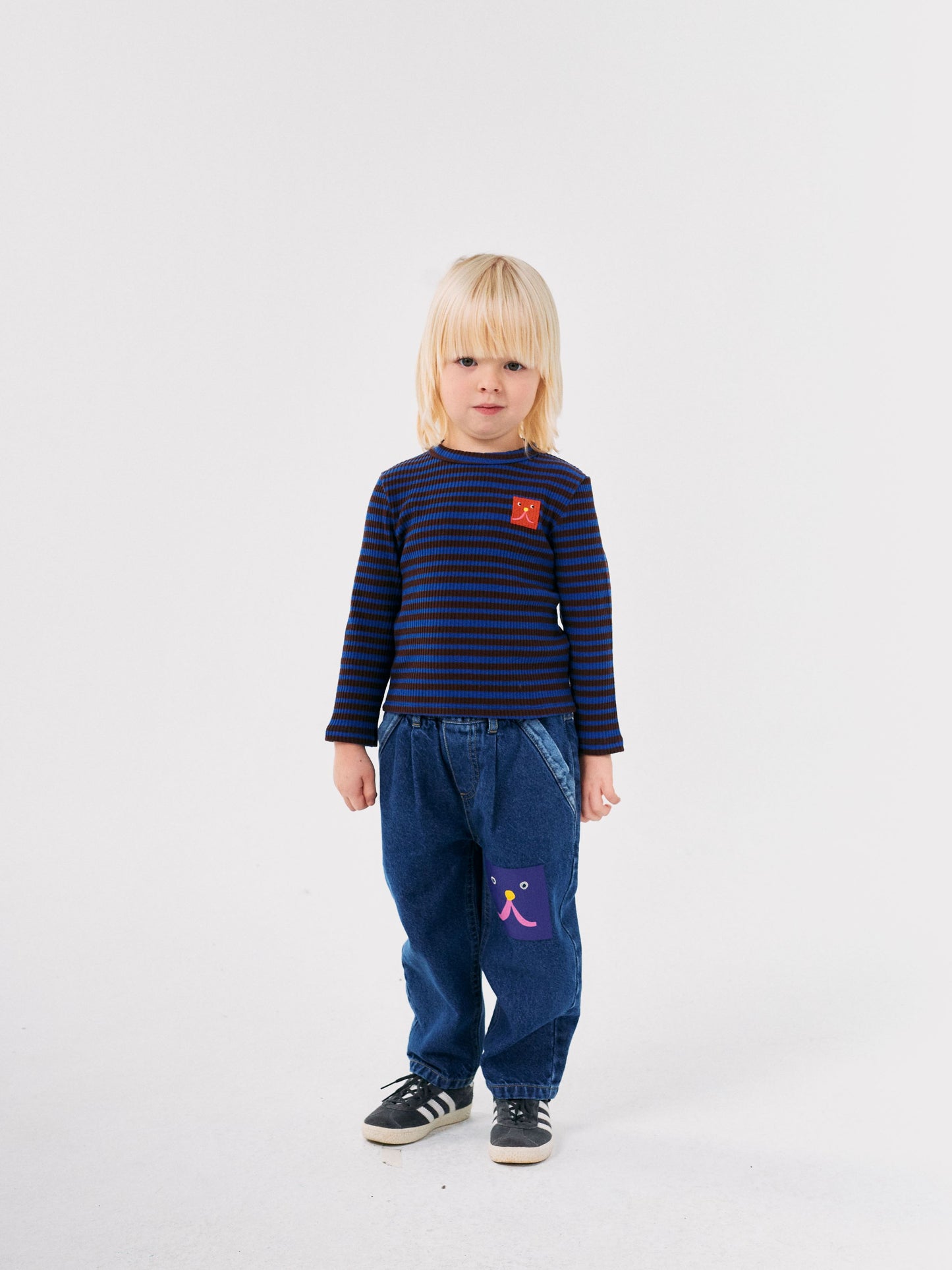 Funny Face denim jogger pants, Blue