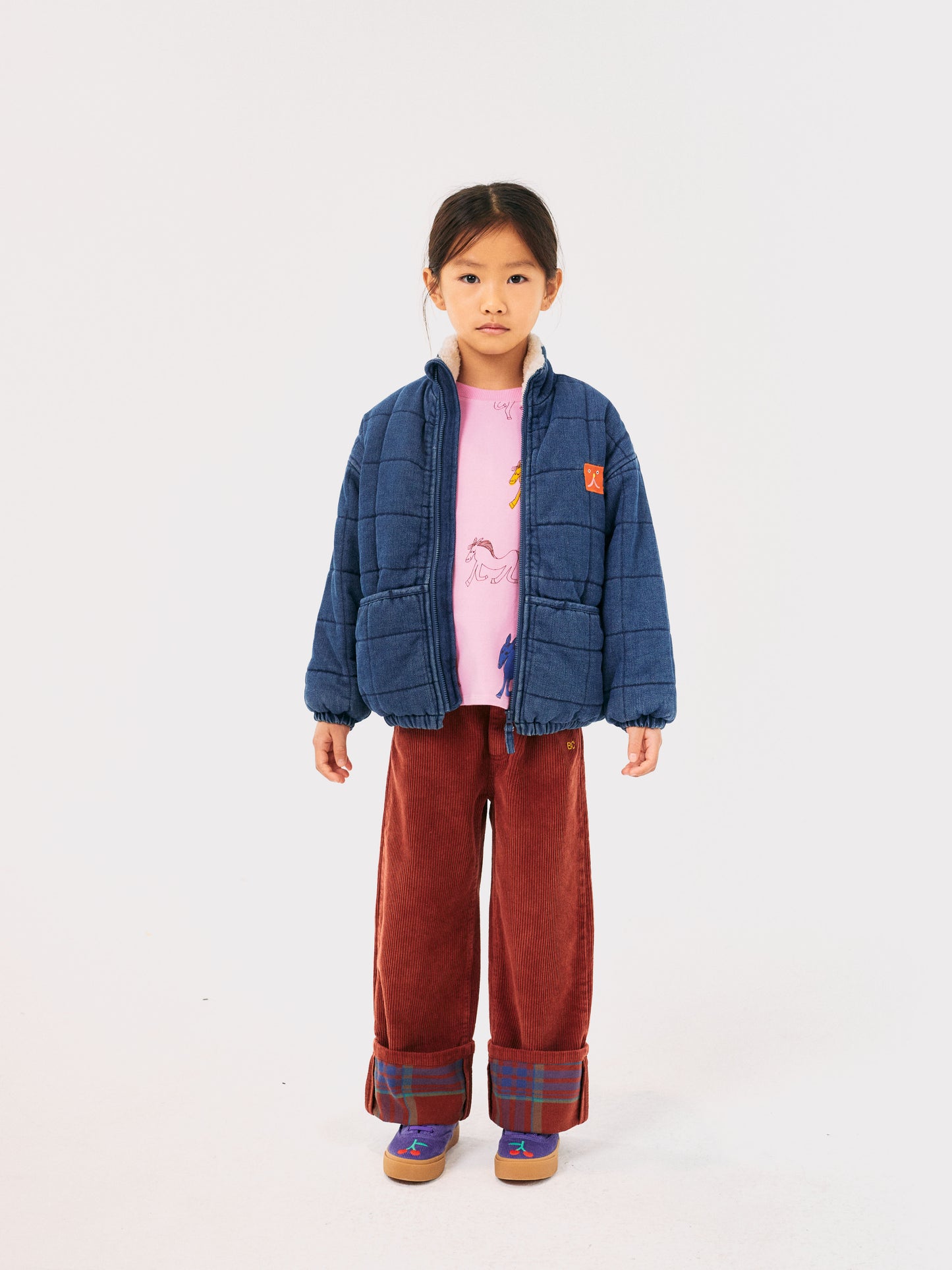 B.C Vintage denim quilted jacket, Blue