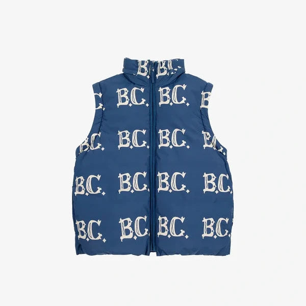 B.C Vintage all over padded Anorak, Midnight Blue