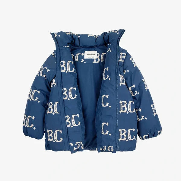 B.C Vintage all over padded Anorak, Midnight Blue