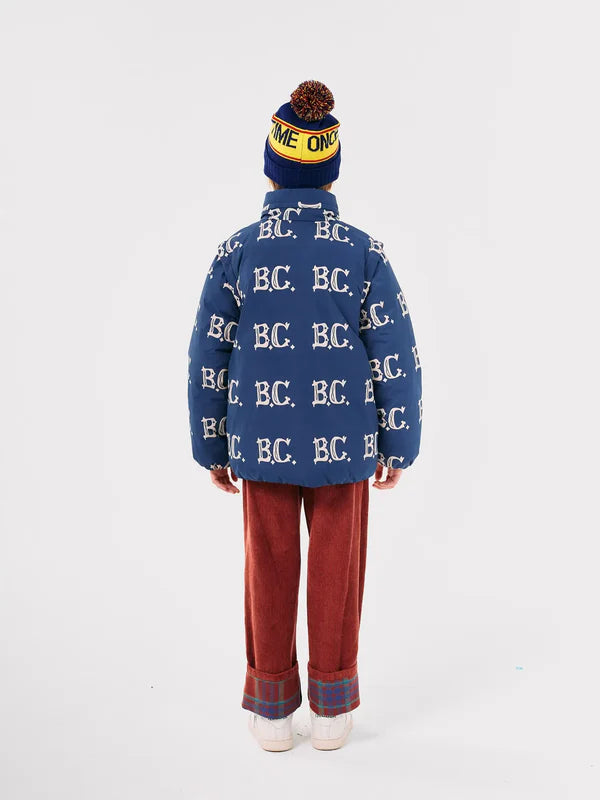 B.C Vintage all over padded Anorak, Midnight Blue