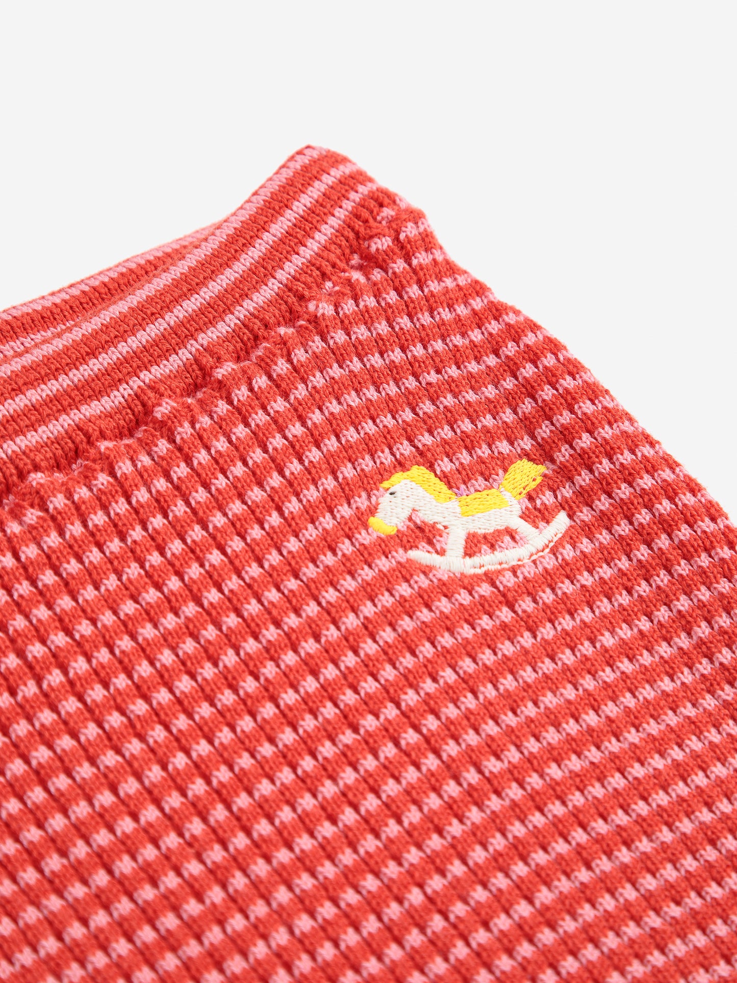 Rocking Horse Knitted Footed Leggings, Pink