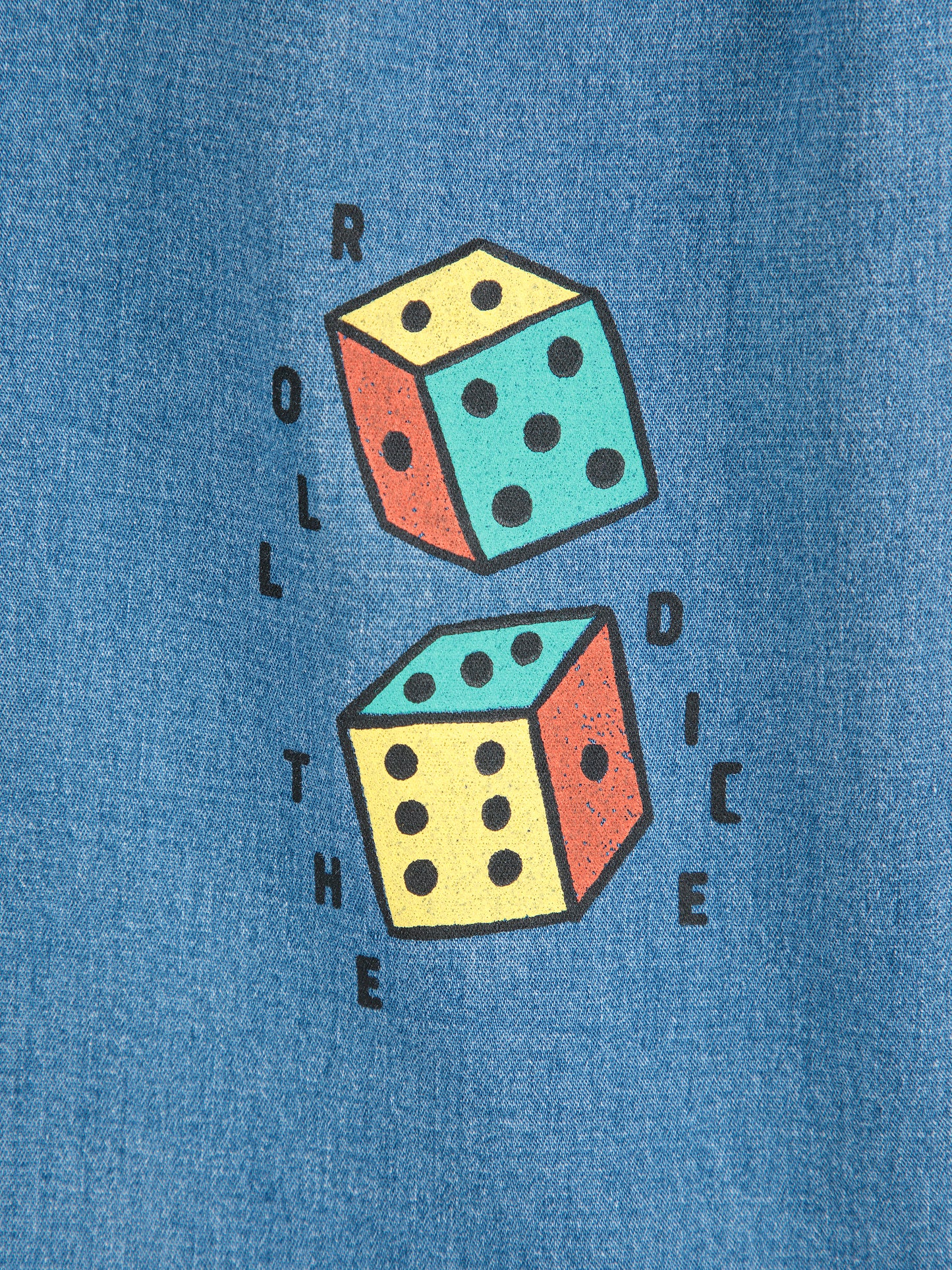 Baby Roll The Dice Light Denim Pants, Navy Blue