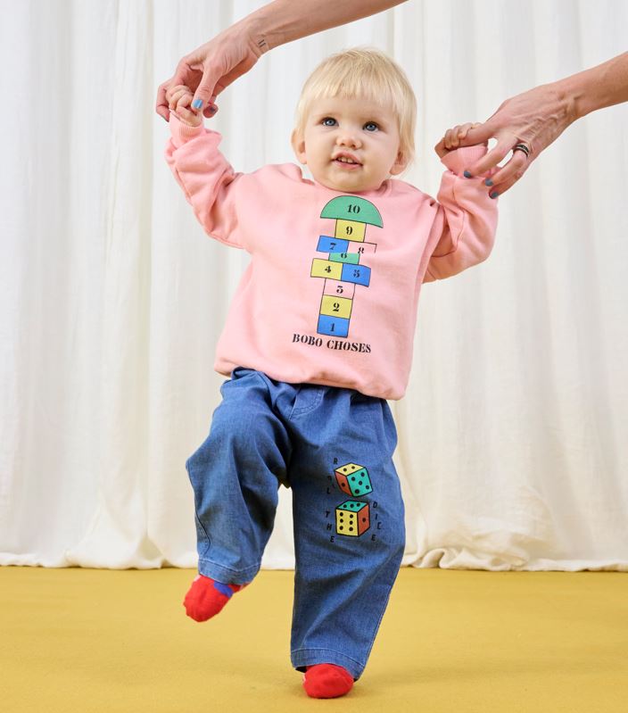 Hopscotch Sweatshirt, Pink