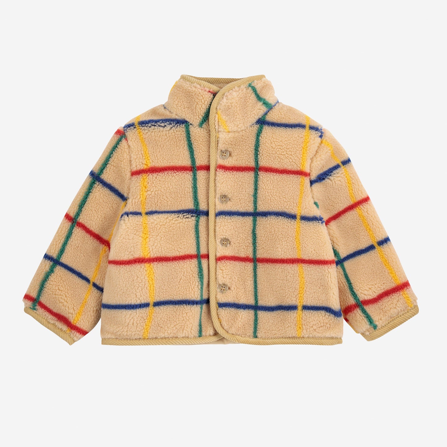 Stripe Color Sheepskin Jacket, Off White