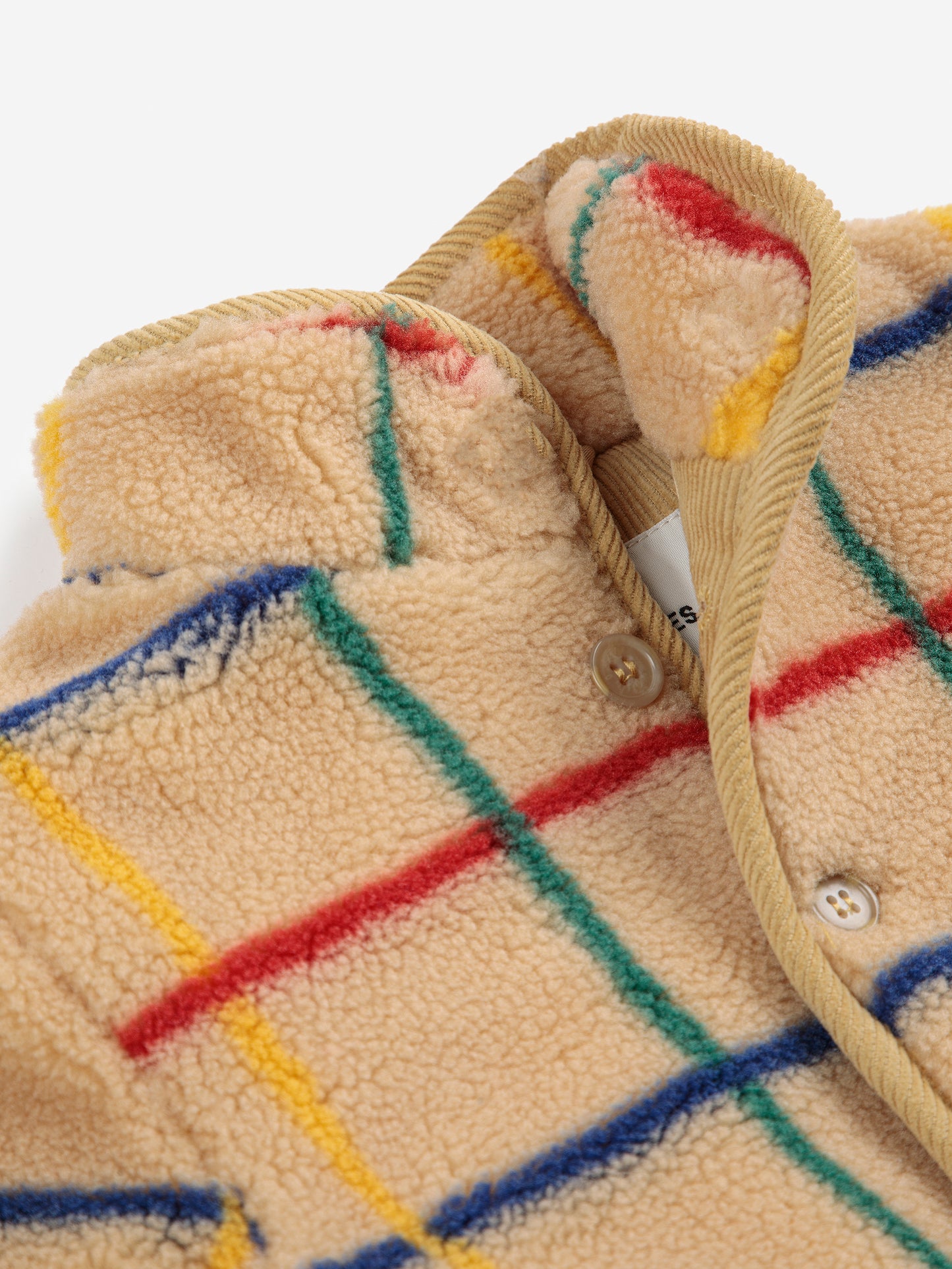 Stripe Color Sheepskin Jacket, Off White