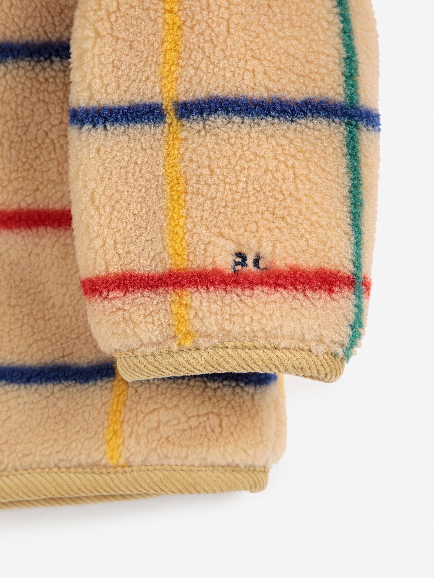 Stripe Color Sheepskin Jacket, Off White