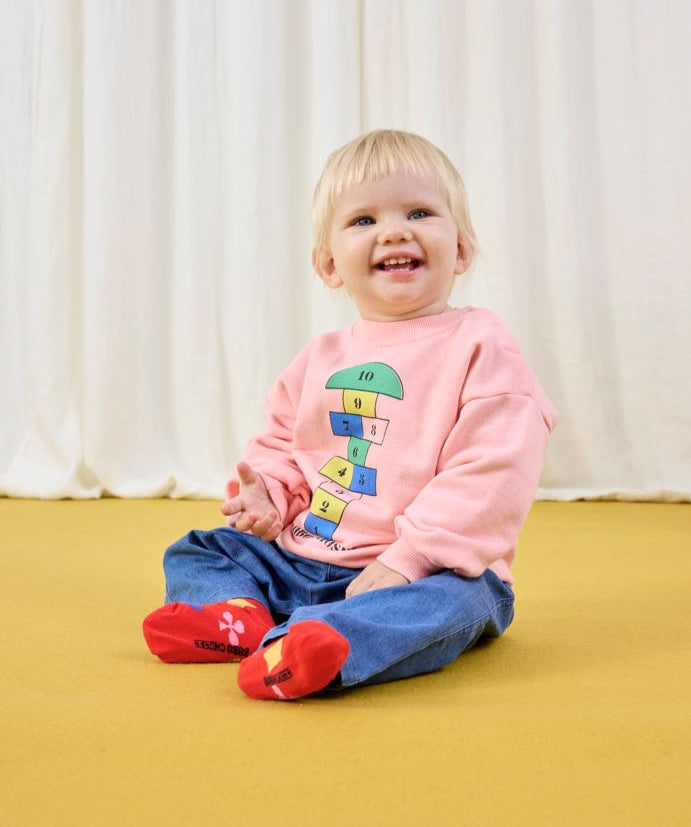 Hopscotch Sweatshirt, Pink