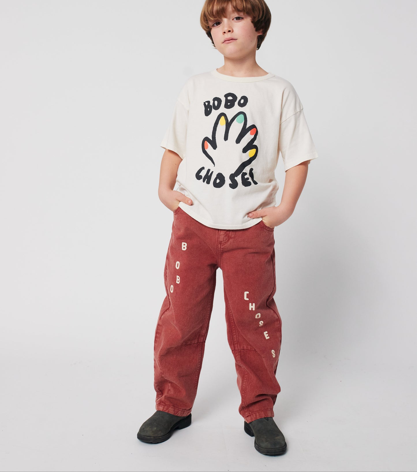 Bobo Choses Denim Pants, Brown