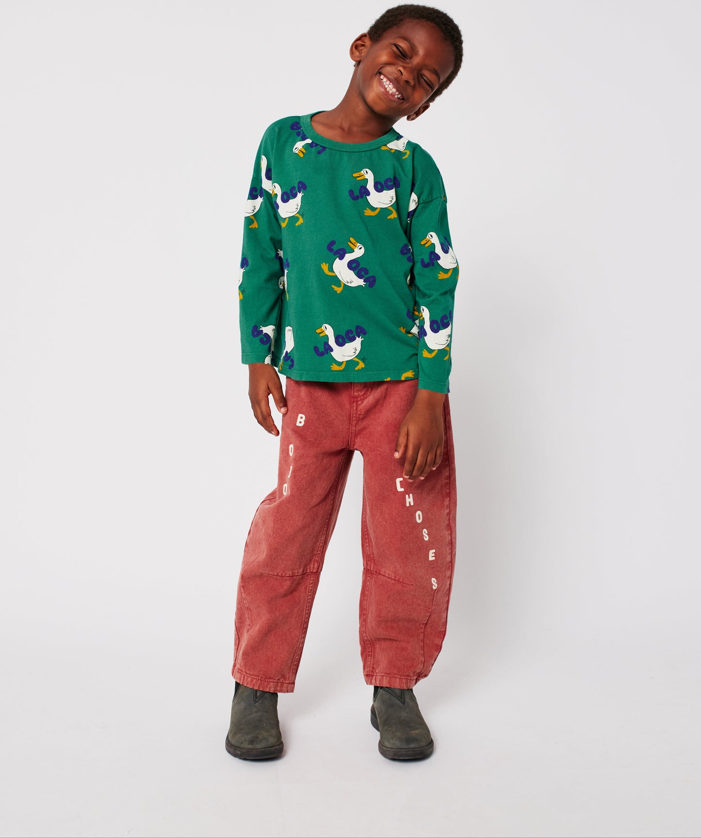 Bobo Choses Denim Pants, Brown