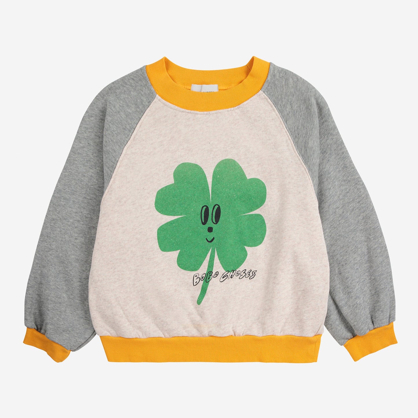 Lucky Clover Ranglan Sweatshirt, Heather Grey