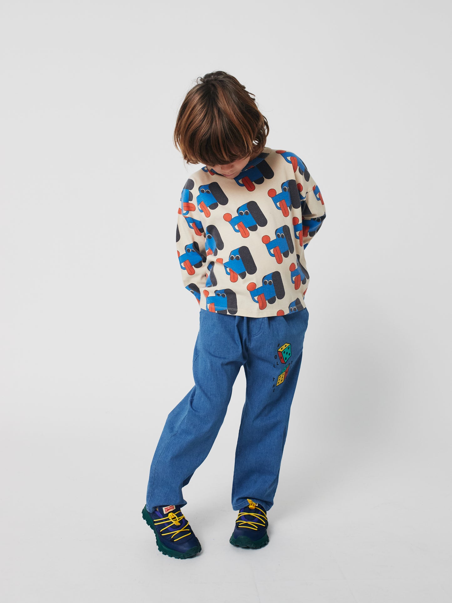 Roll The Dice Light Denim Pants, Navy Blue