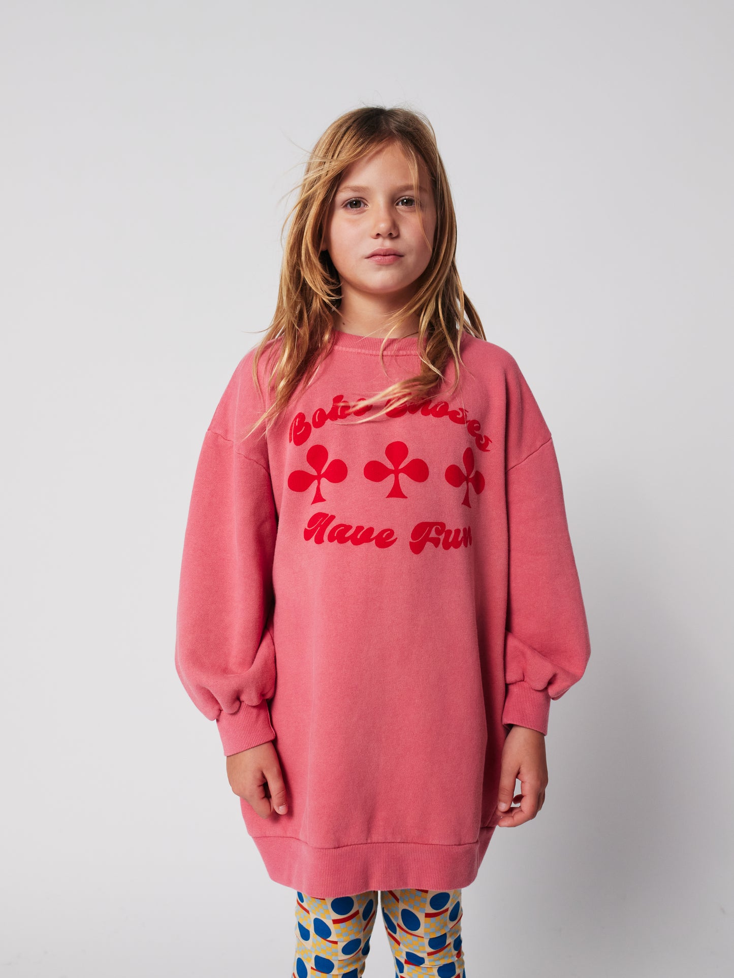 Have Fun Sweatshirt Dress, Pink