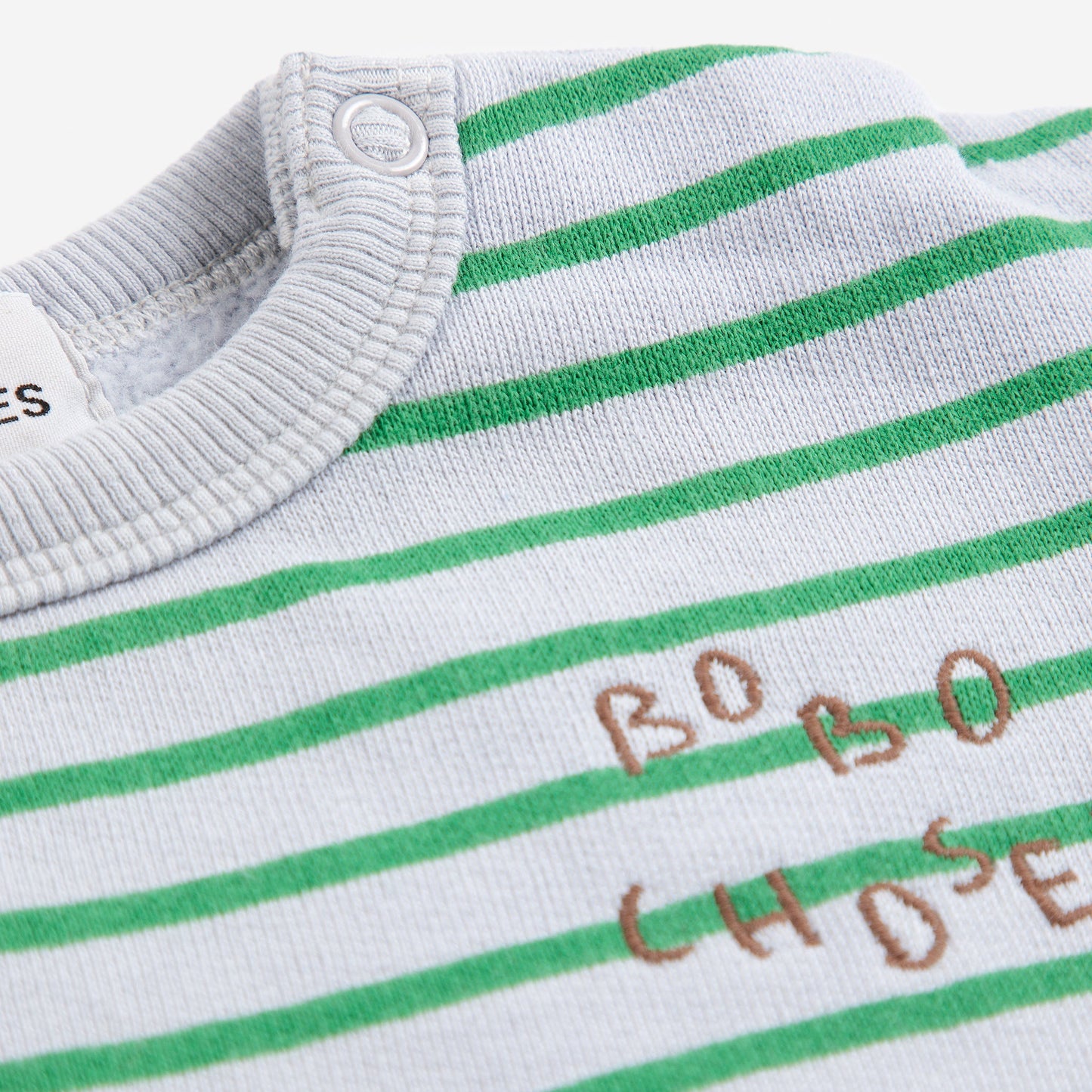 Bobo Choses Stripes Sweatshirt, Green Stripes
