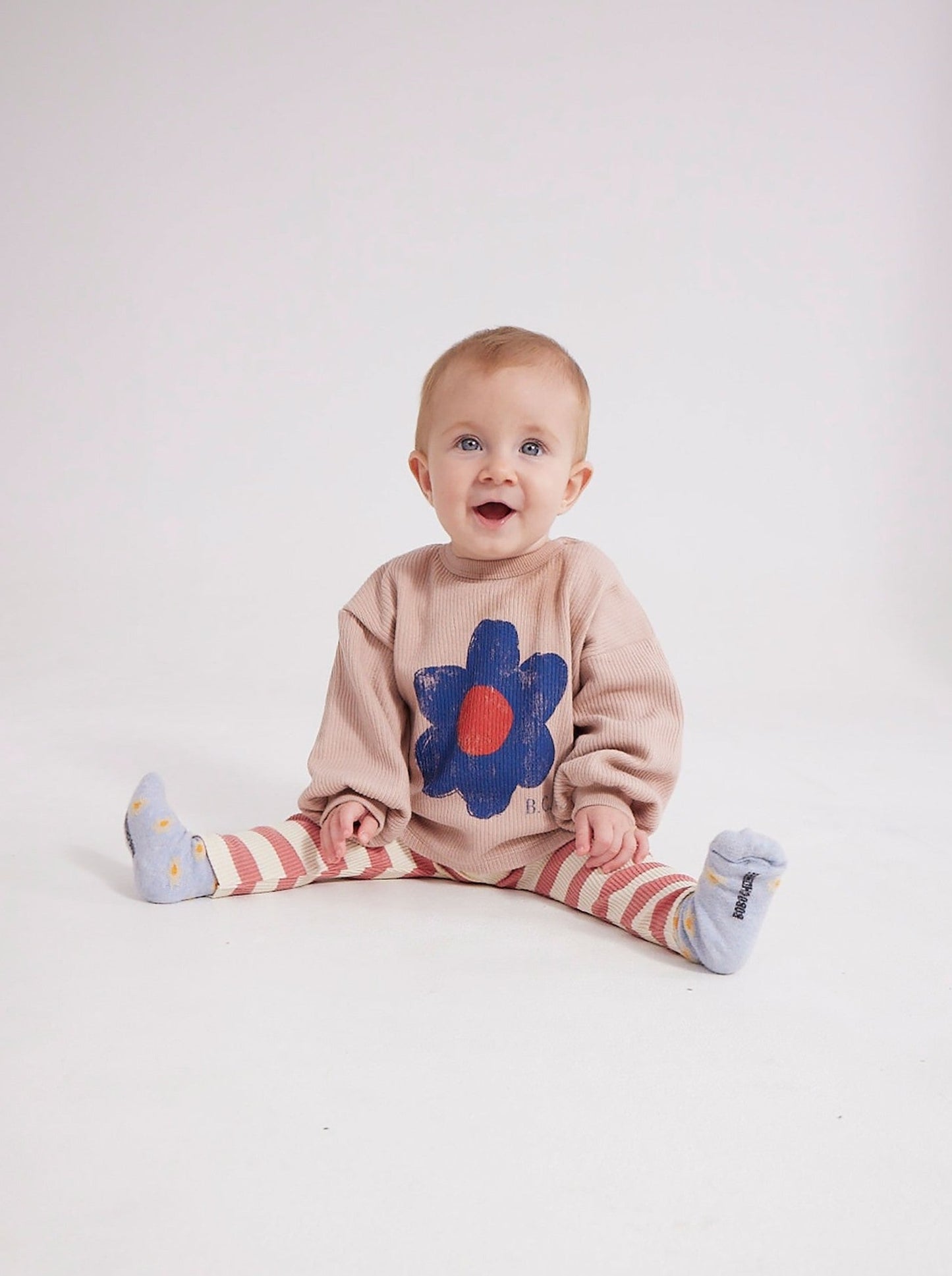 Baby Big Flower Puff Sleeve Sweatshirt