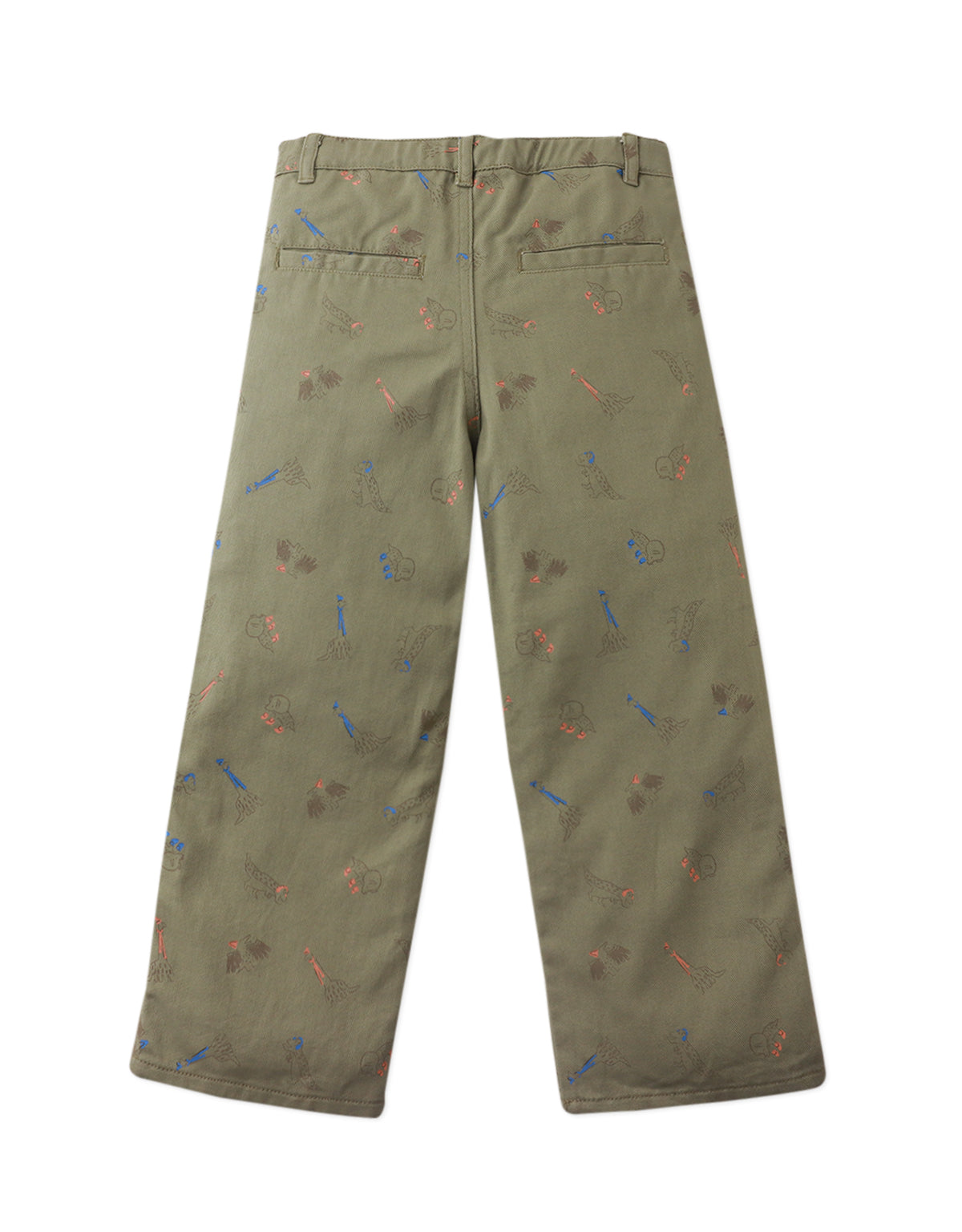 Boys Harold Loose Pants, Khaki Green