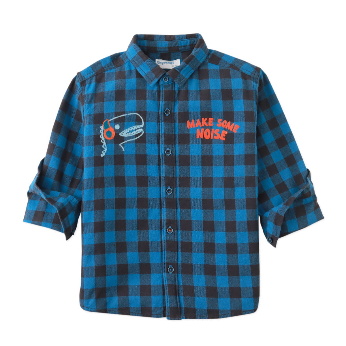 Boys Roman Long Sleeves Shirt, Blue