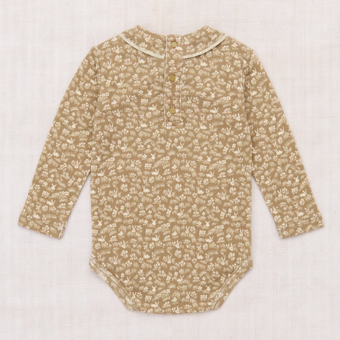 Baby Long Sleeve Scout Onesie, Otter Bunny Meadow