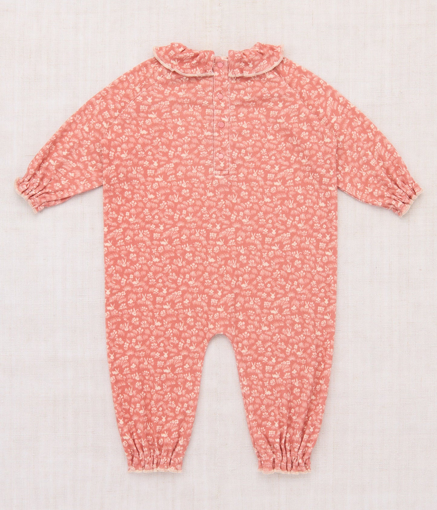 Baby Pierrot Onesie, Rosewood Bunny Meadow