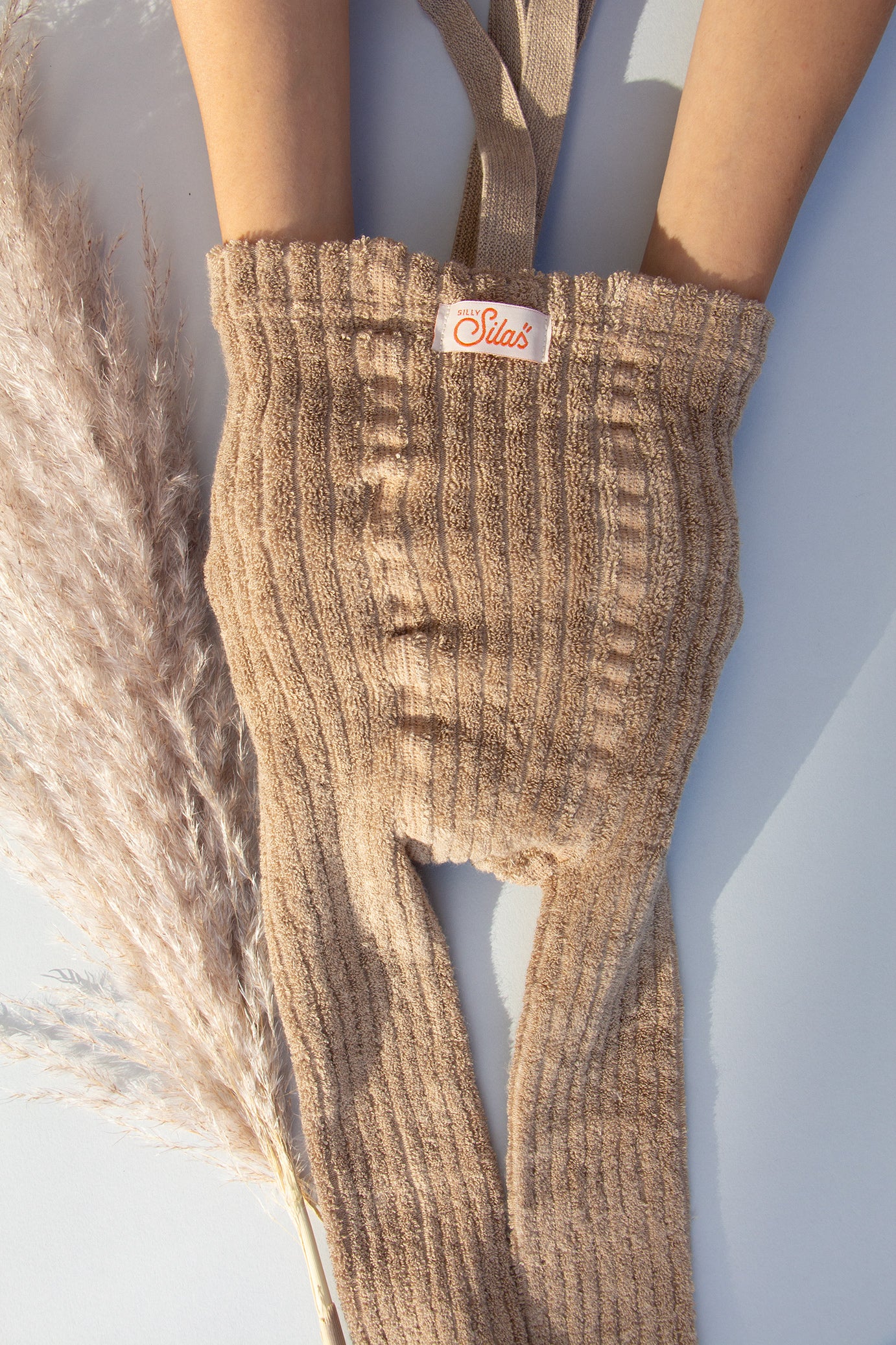 Silly Silas Granny Teddy Footless Tights, Peanut Blend