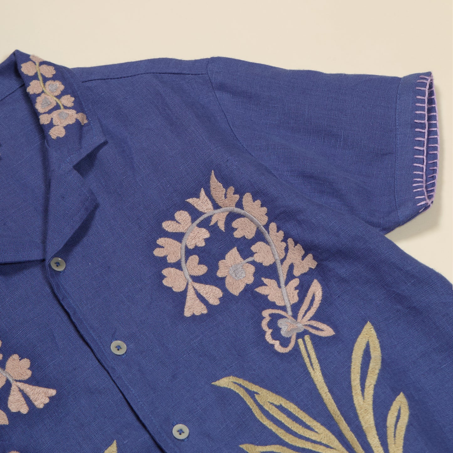 Donny Embroidered Shirts, Azul
