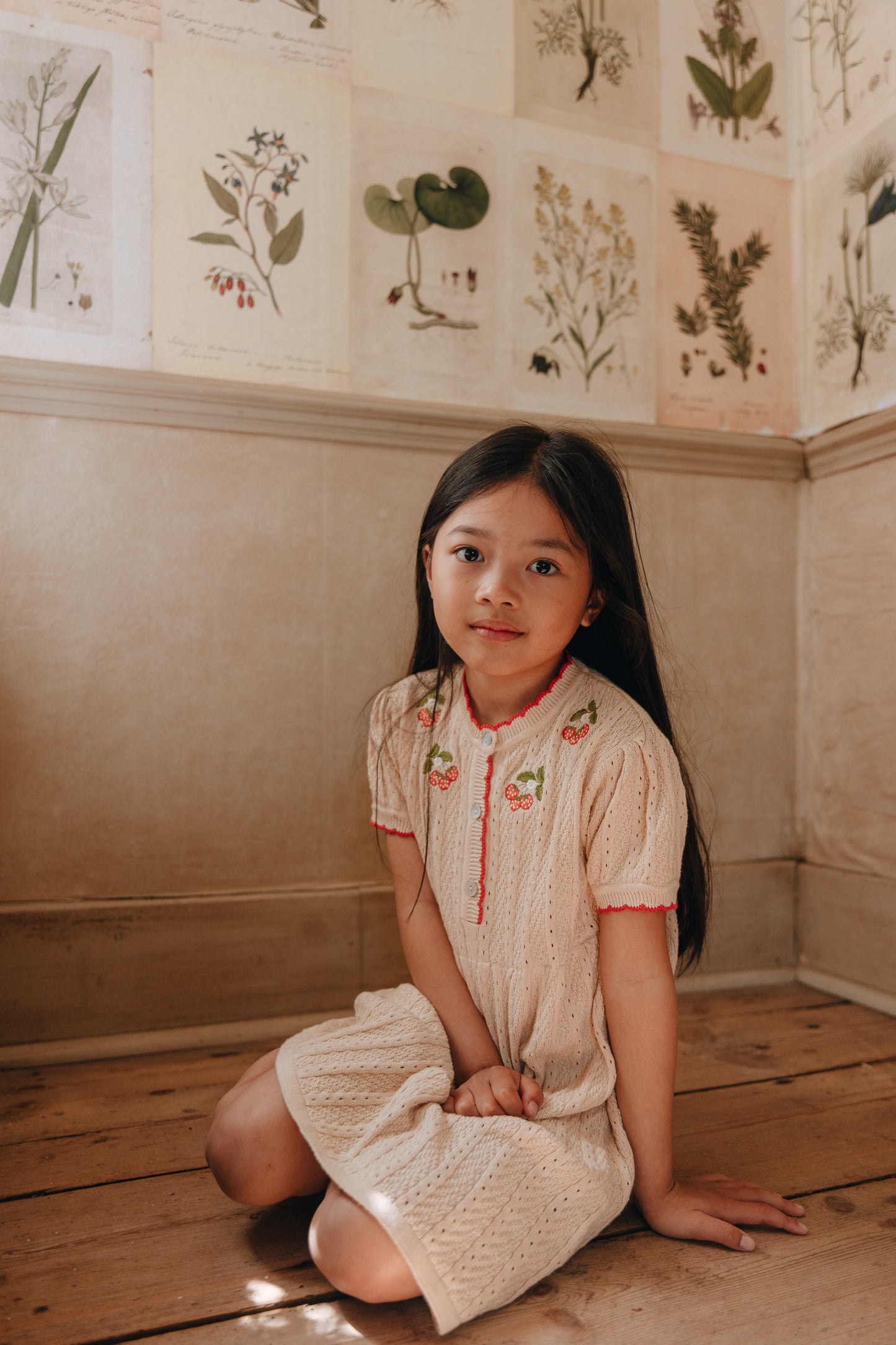 Faye Dress, Warm cotton/Rouge