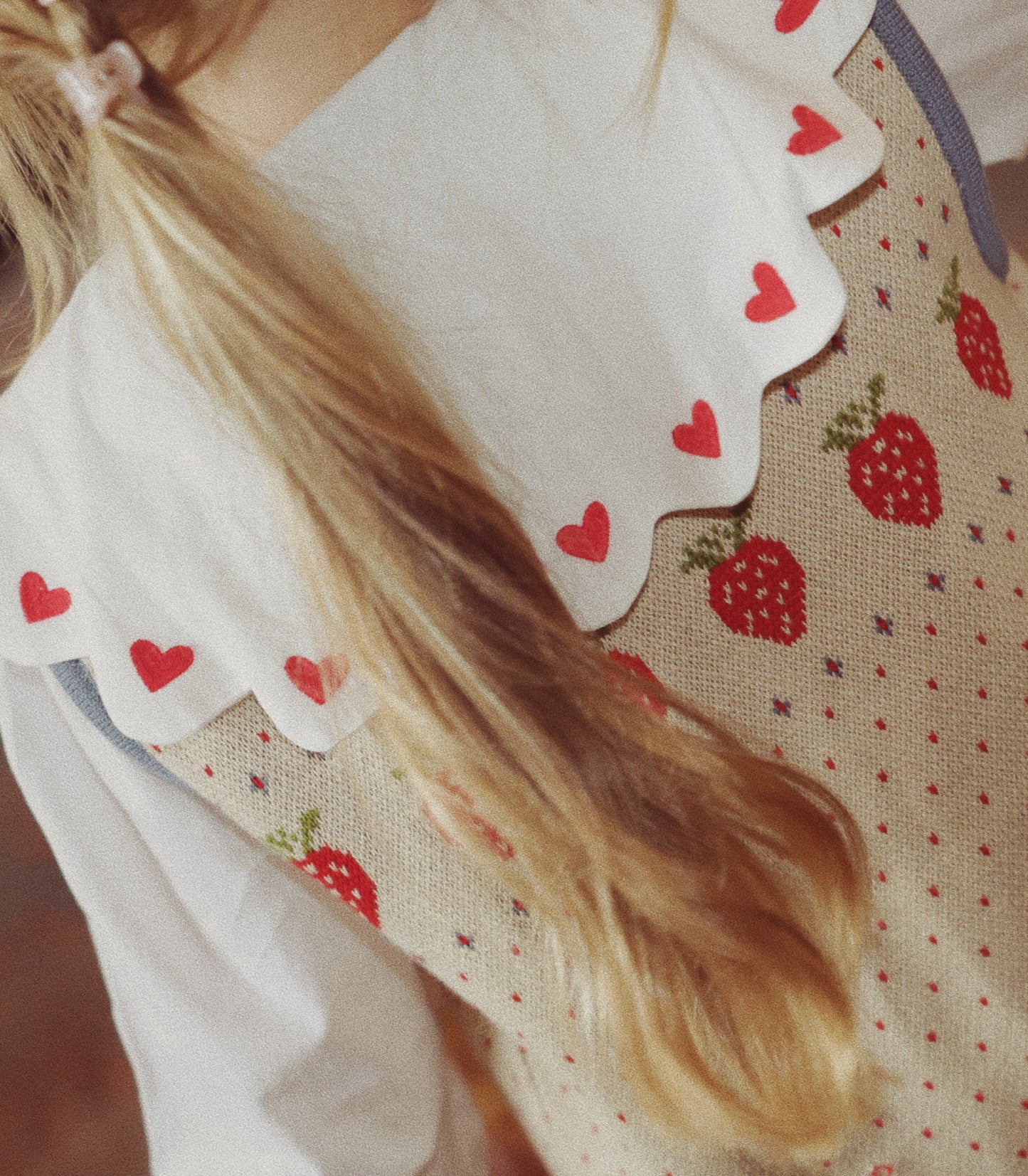 Ever Blouse, White/Ruby Red