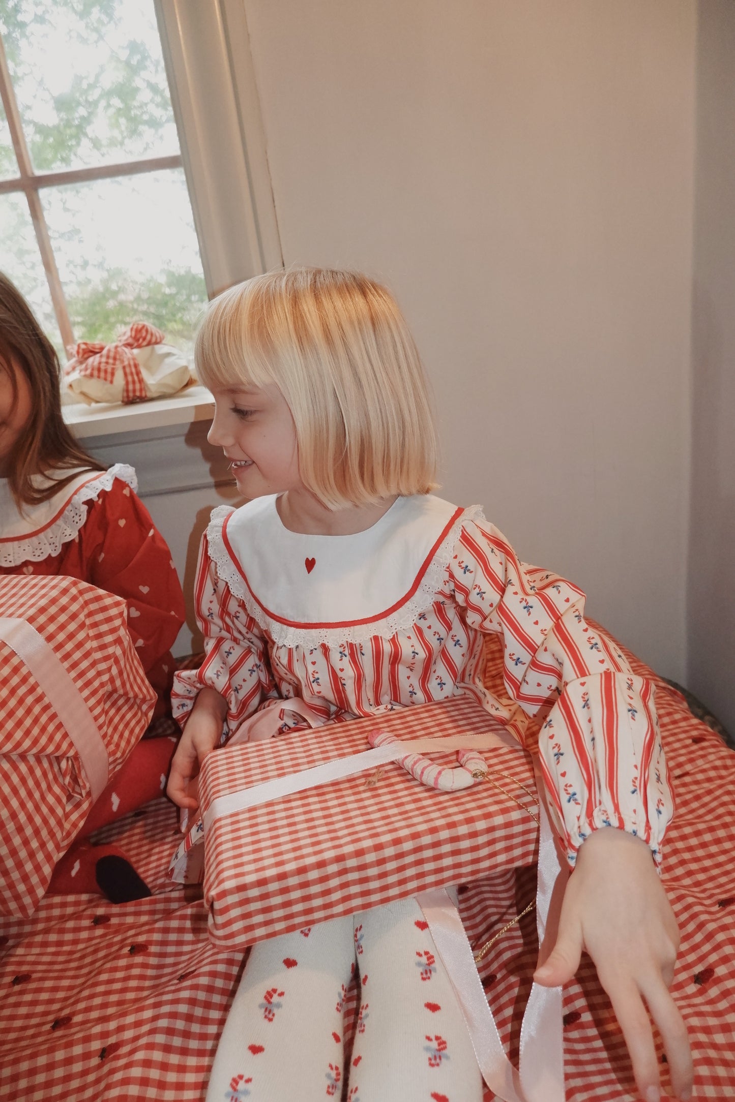 Noelle Dress, Holiday Stripe