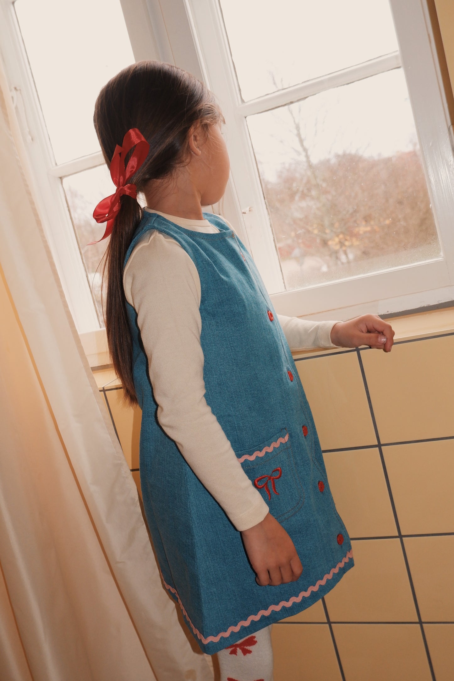Hazel Dress, Mid Blue Rinse