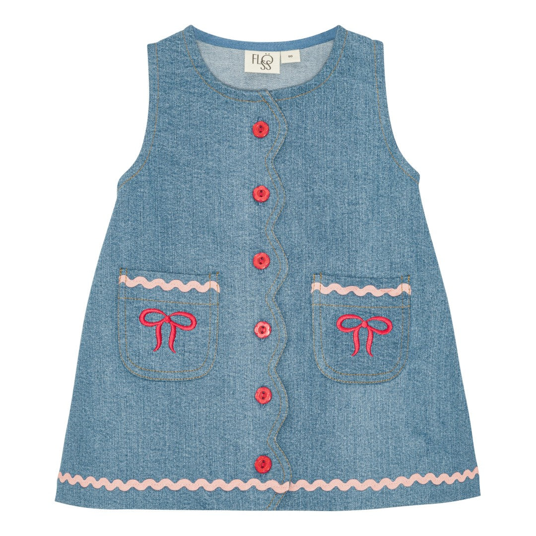 Hazel Dress, Mid Blue Rinse