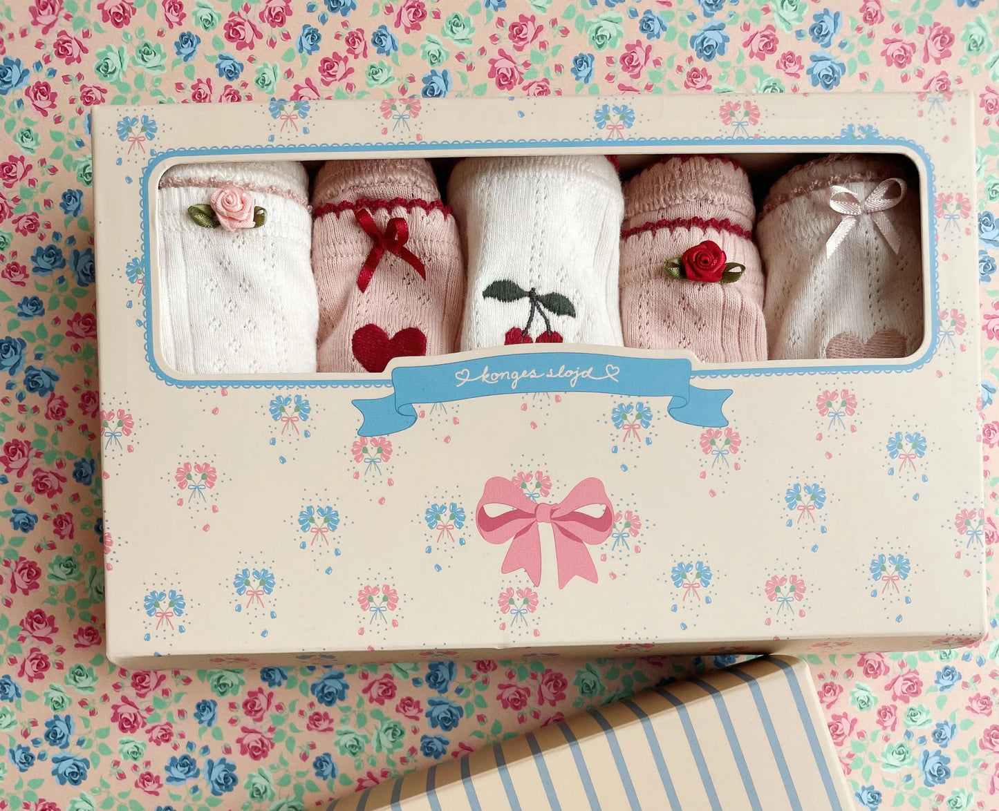 Minna 5 Pack Girl Underpant, Rose & White Mix