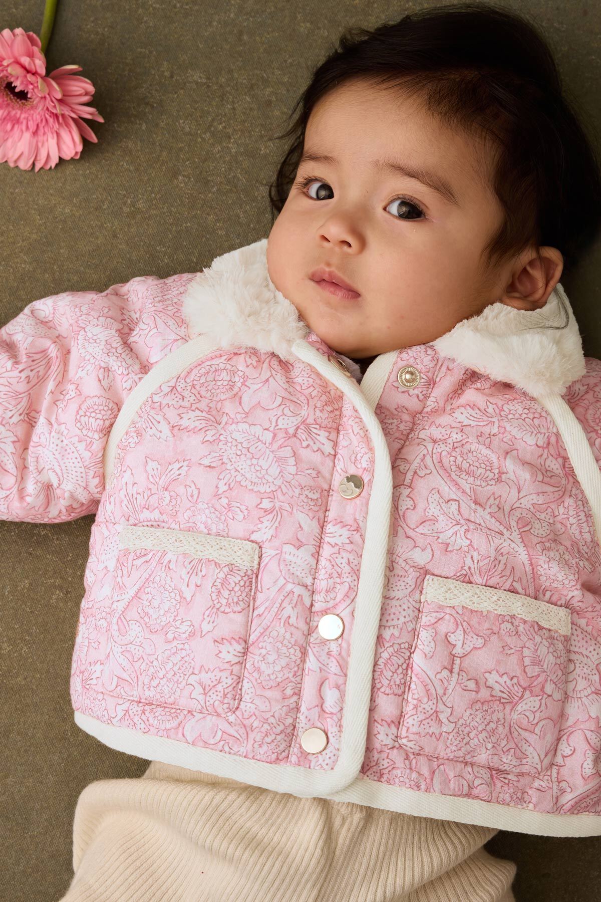 Reversible Coat Jasmina, Pink Moutain Avens