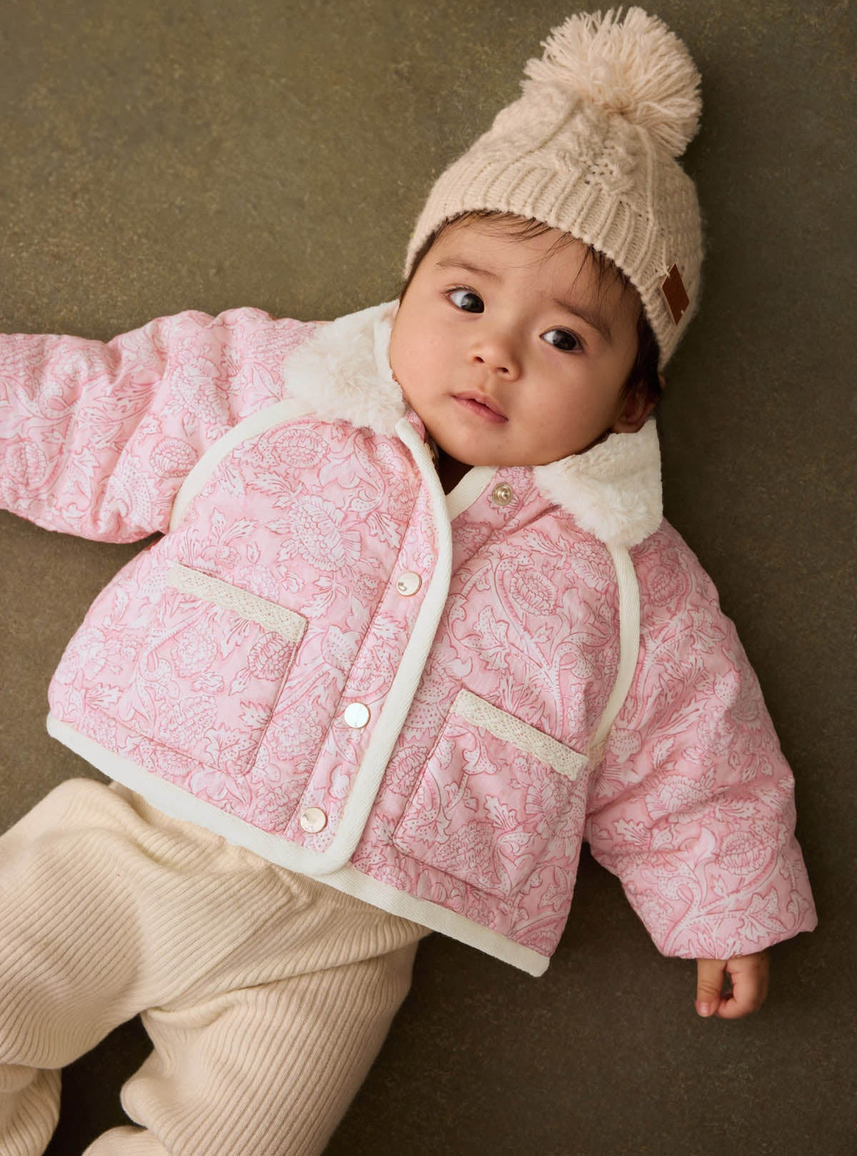 Reversible Coat Jasmina, Pink Moutain Avens