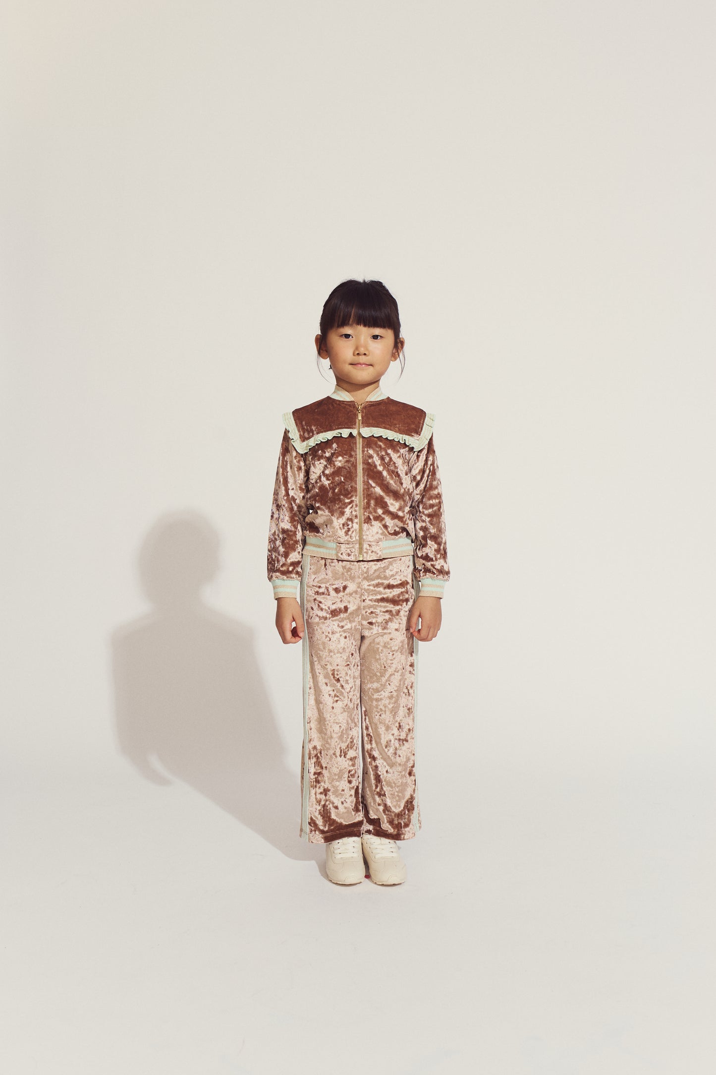 Girls Elsa Baseball Jacket, Brown