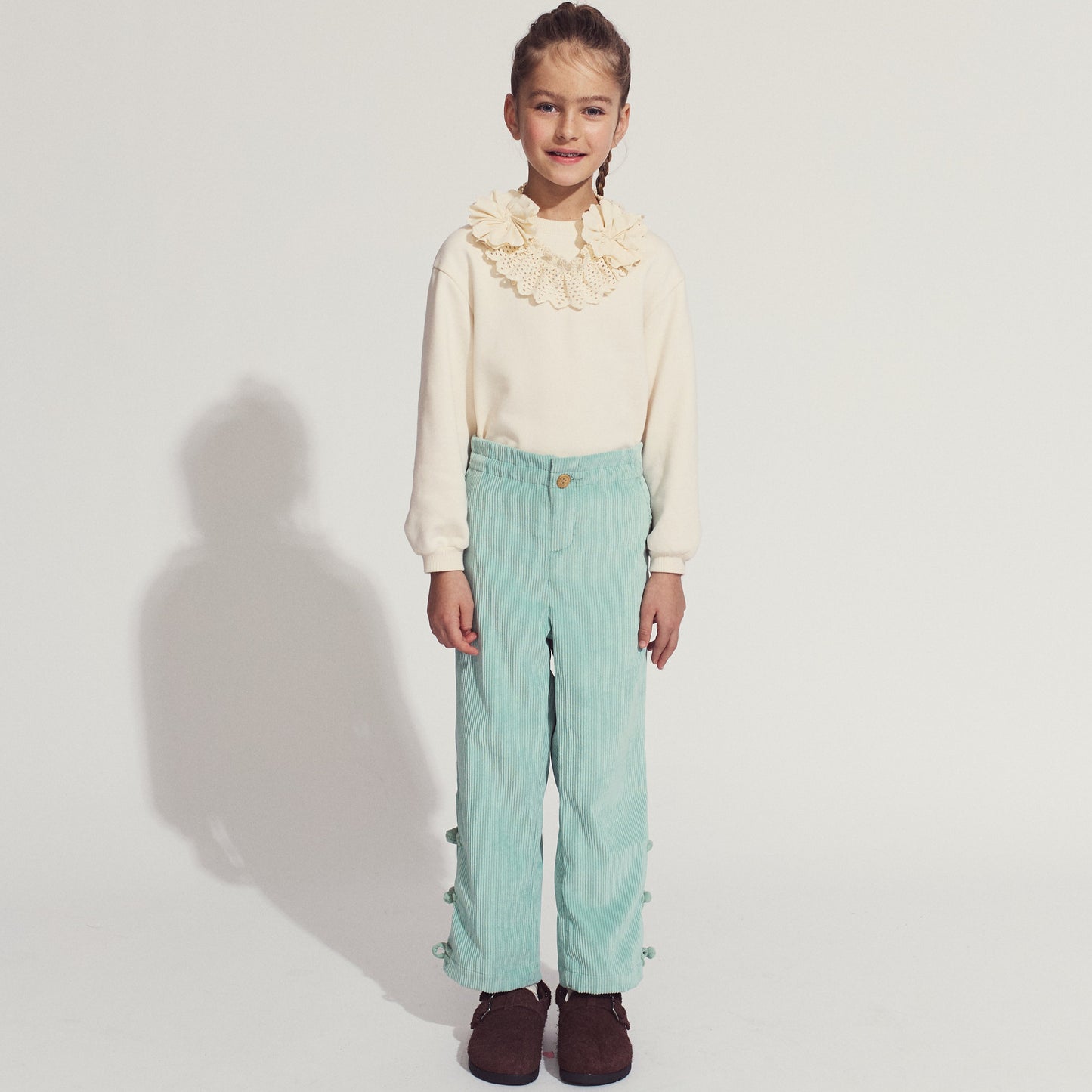 Girls Arielle Straight Fit Pants, Green