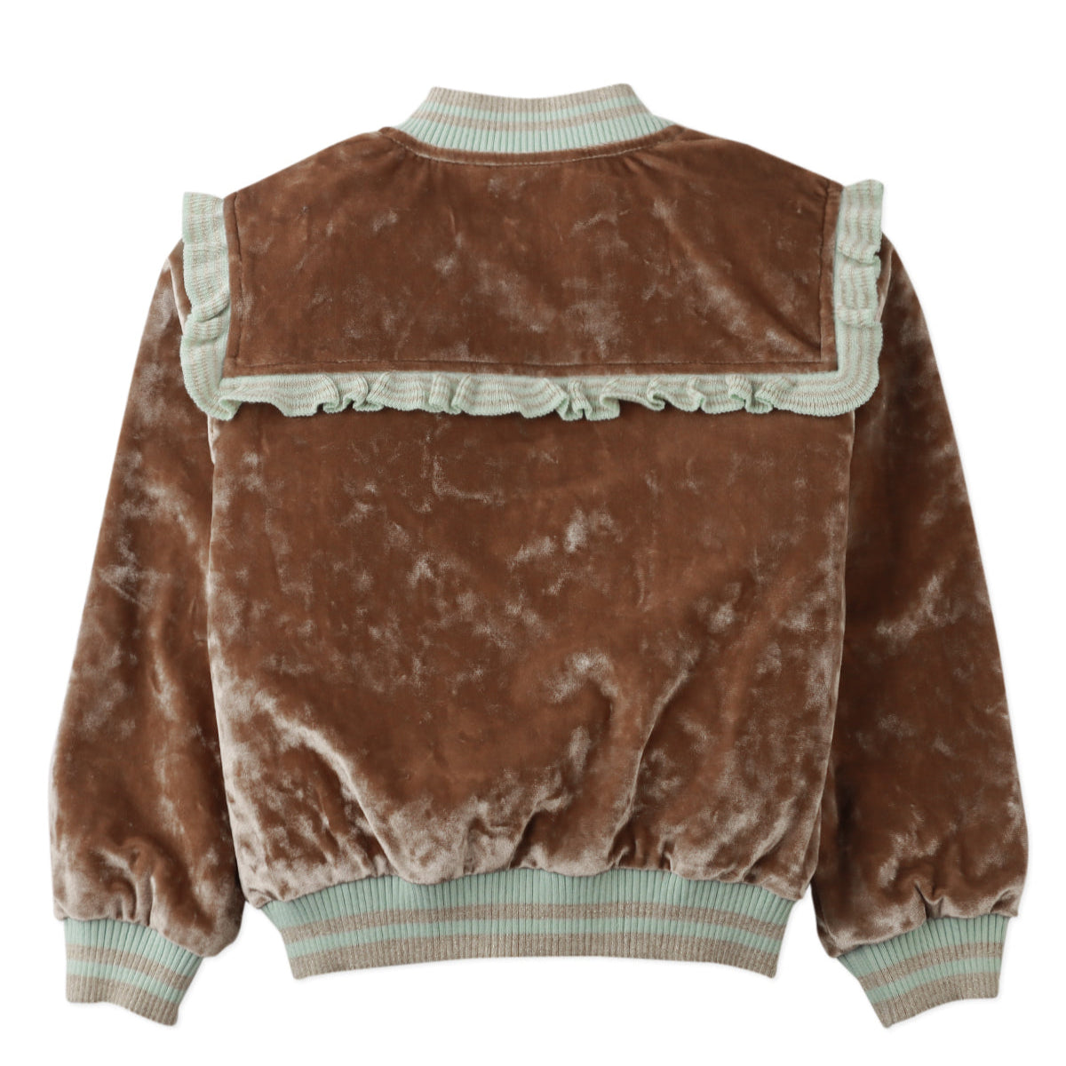 Girls Elsa Baseball Jacket, Brown
