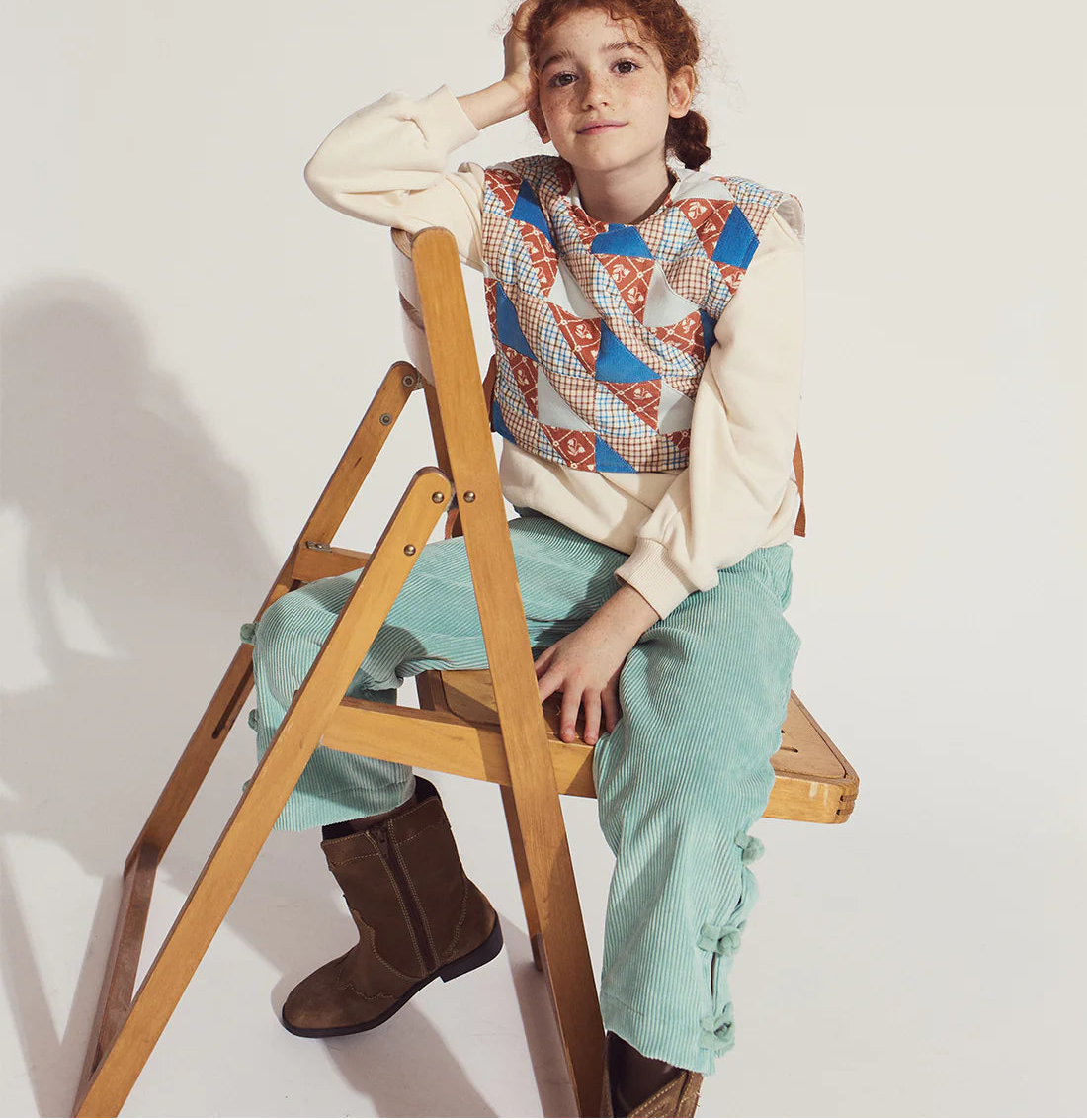 Girls Arielle Straight Fit Pants, Green