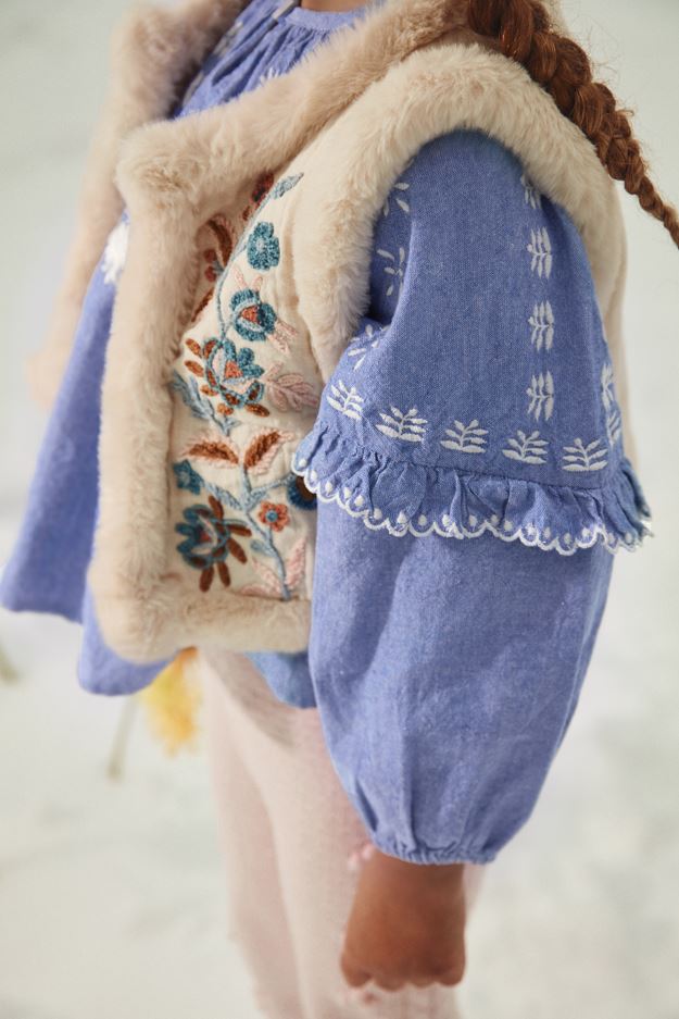 Reversible Vest Librana, Cream