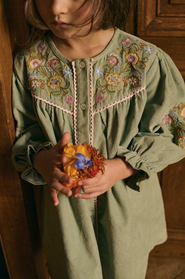 Dress Floriane, Almond