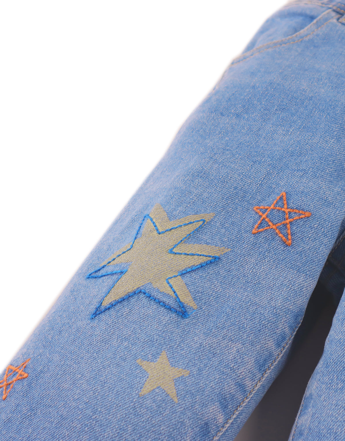 Boys Archie Straight Fit Pants with Lion Print, Blue
