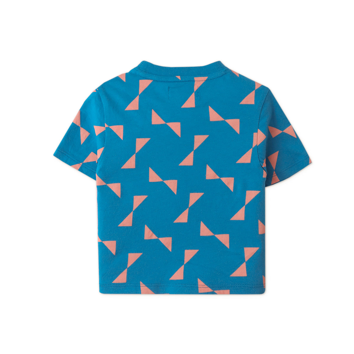 Boys Mini Austin Graphic Tee in Triangle Print, Blue