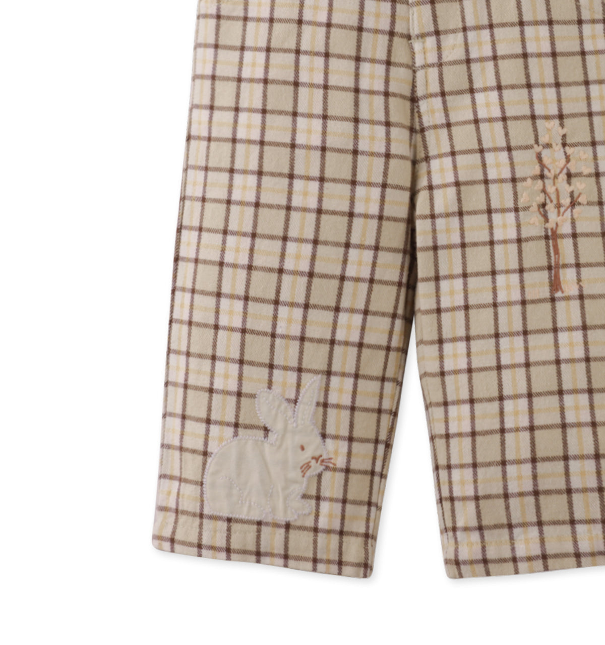 Baby Girl Keziah Trousers with Embroidery, Brown