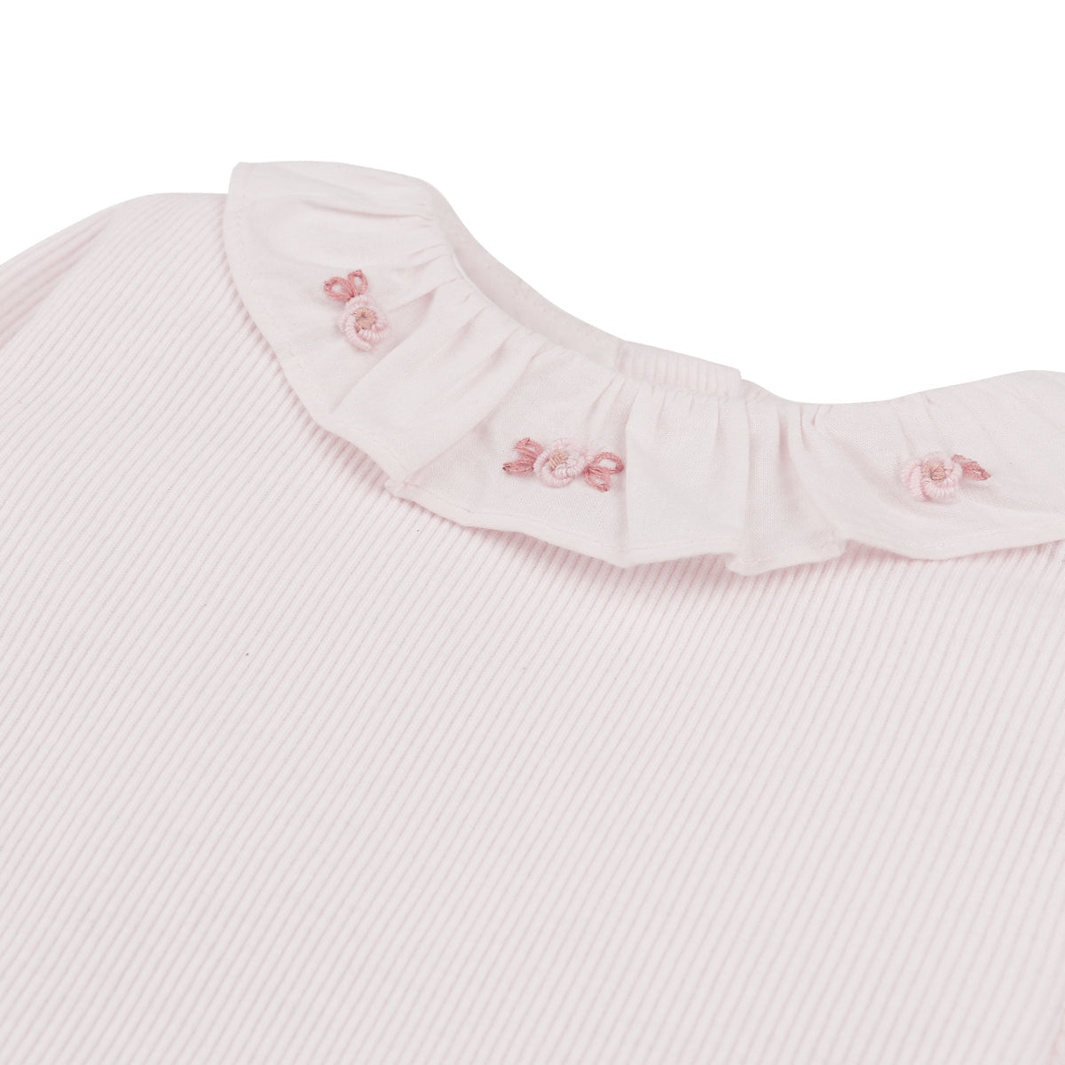 Baby Girl Jane Long Sleeves Collared Tee, Pink