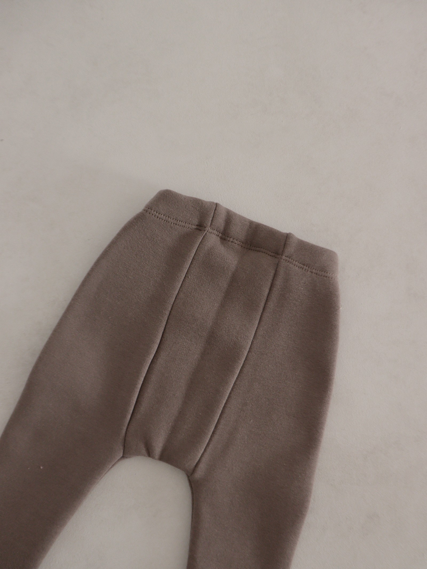 Baby Fleecy Stitch Leggings, Cocoa