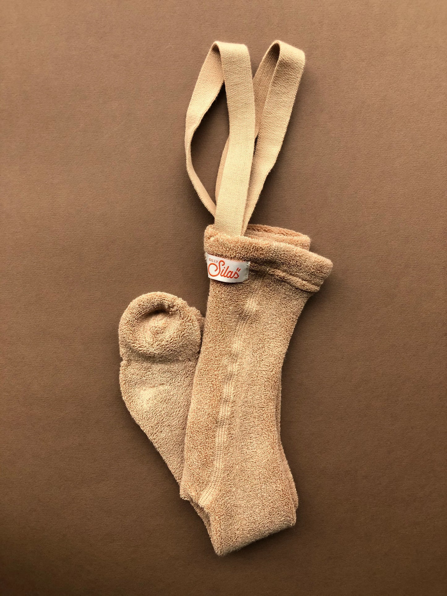 Silly Silas Teddy Warmy Footed Tights, Light Brown