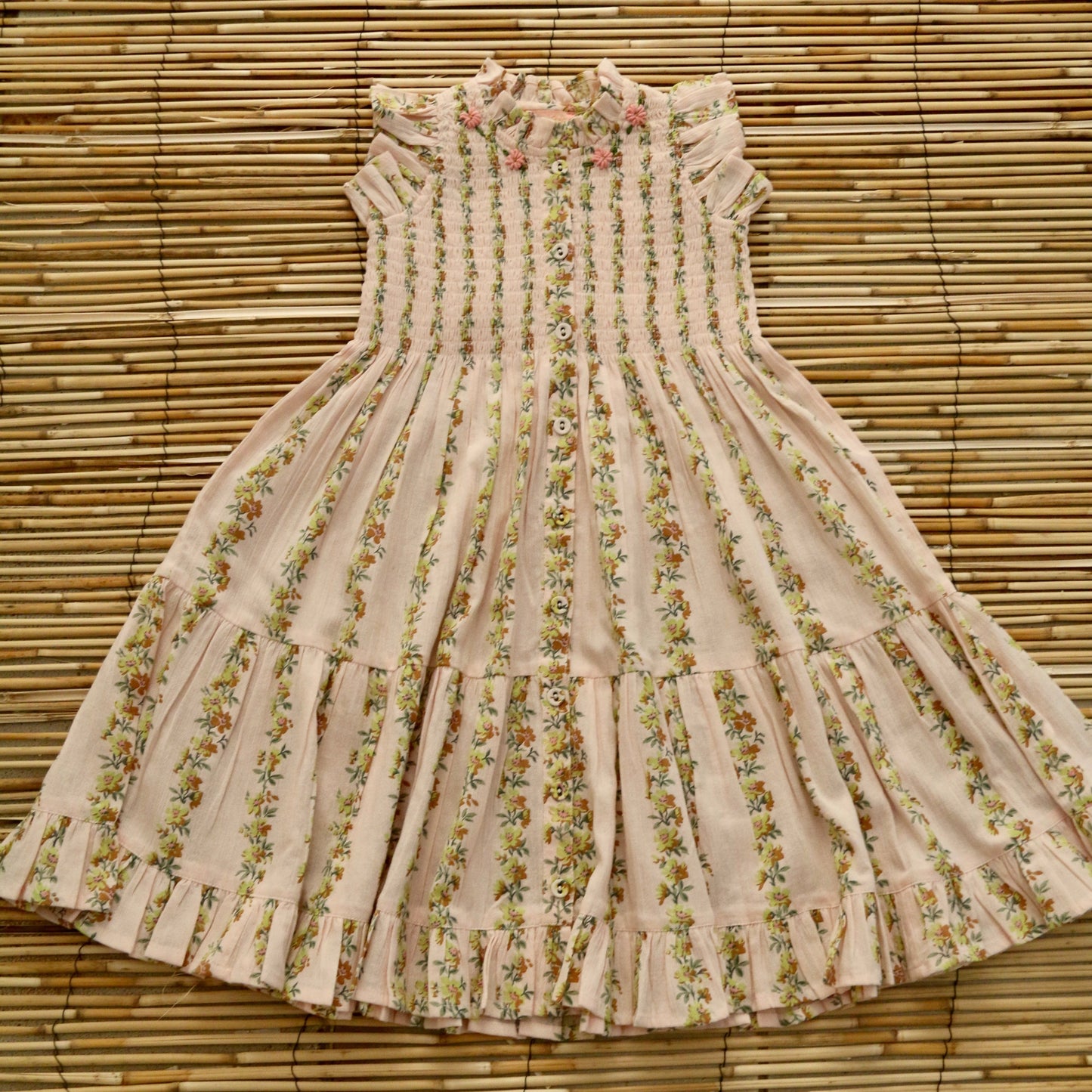 Ibiza Dress, Farandole Flowers Print Crepe