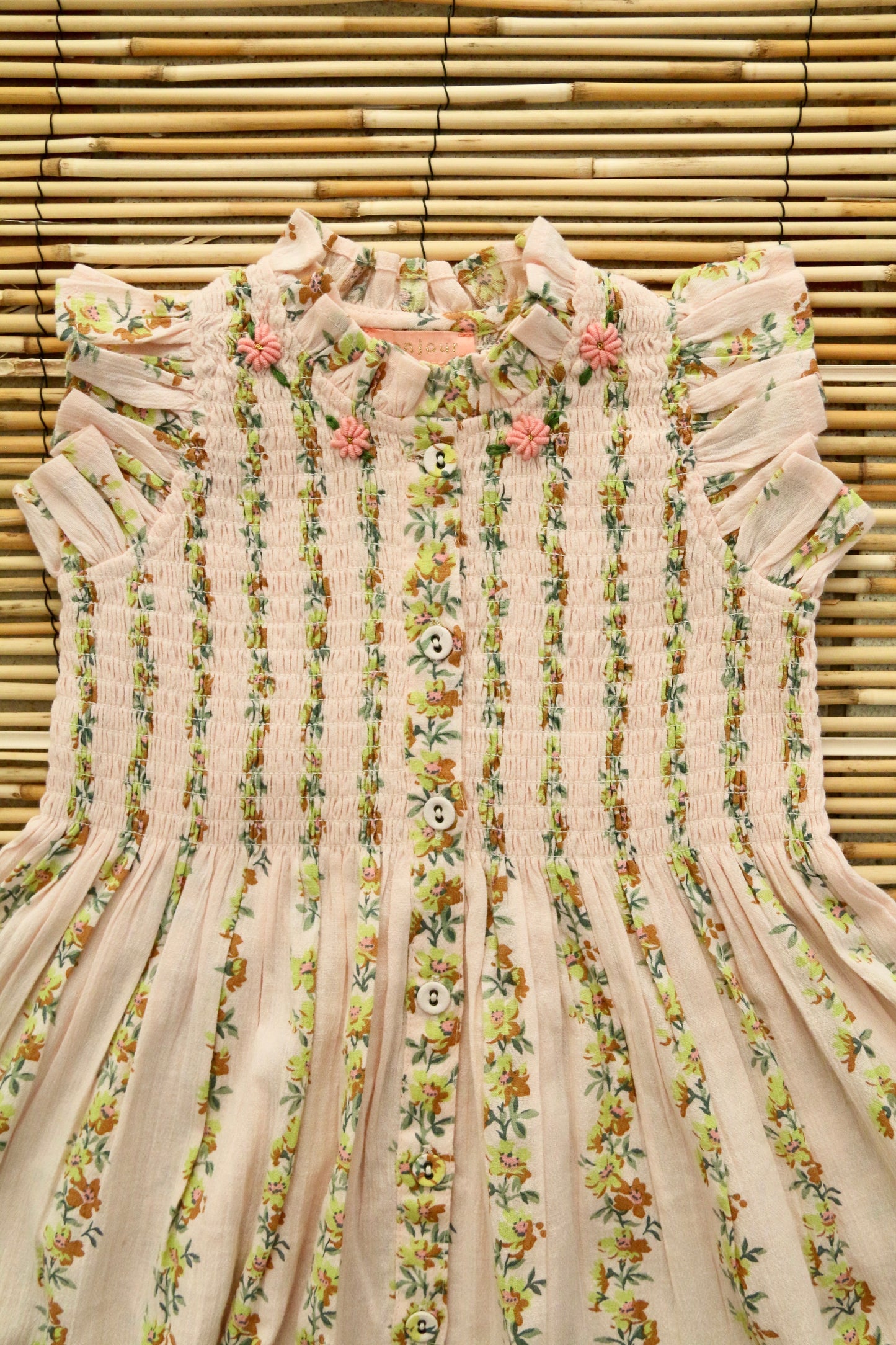 Ibiza Dress, Farandole Flowers Print Crepe